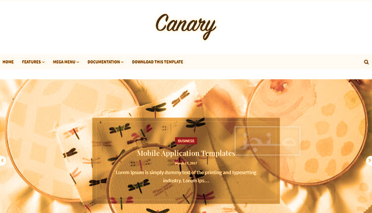 قالب Canary Blogger